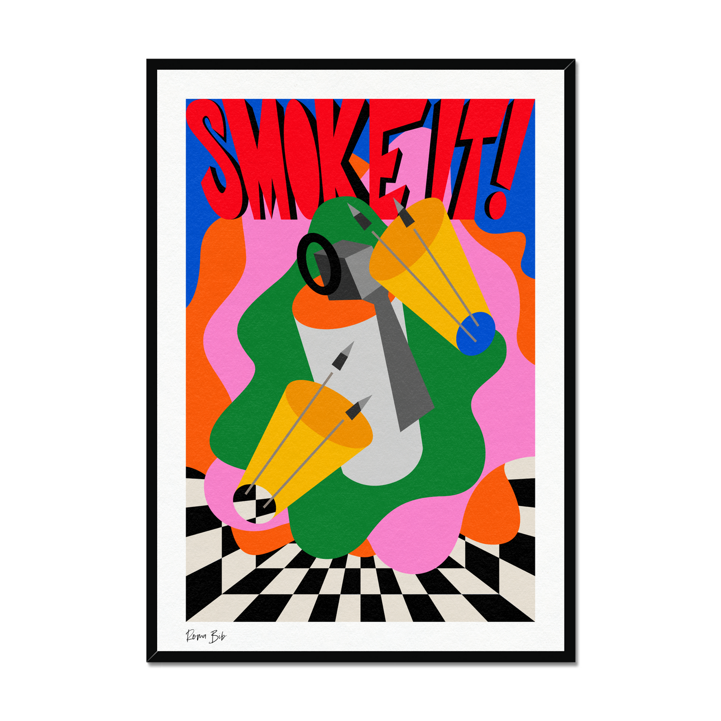 Counter Cubes: Smoke It Framed Print