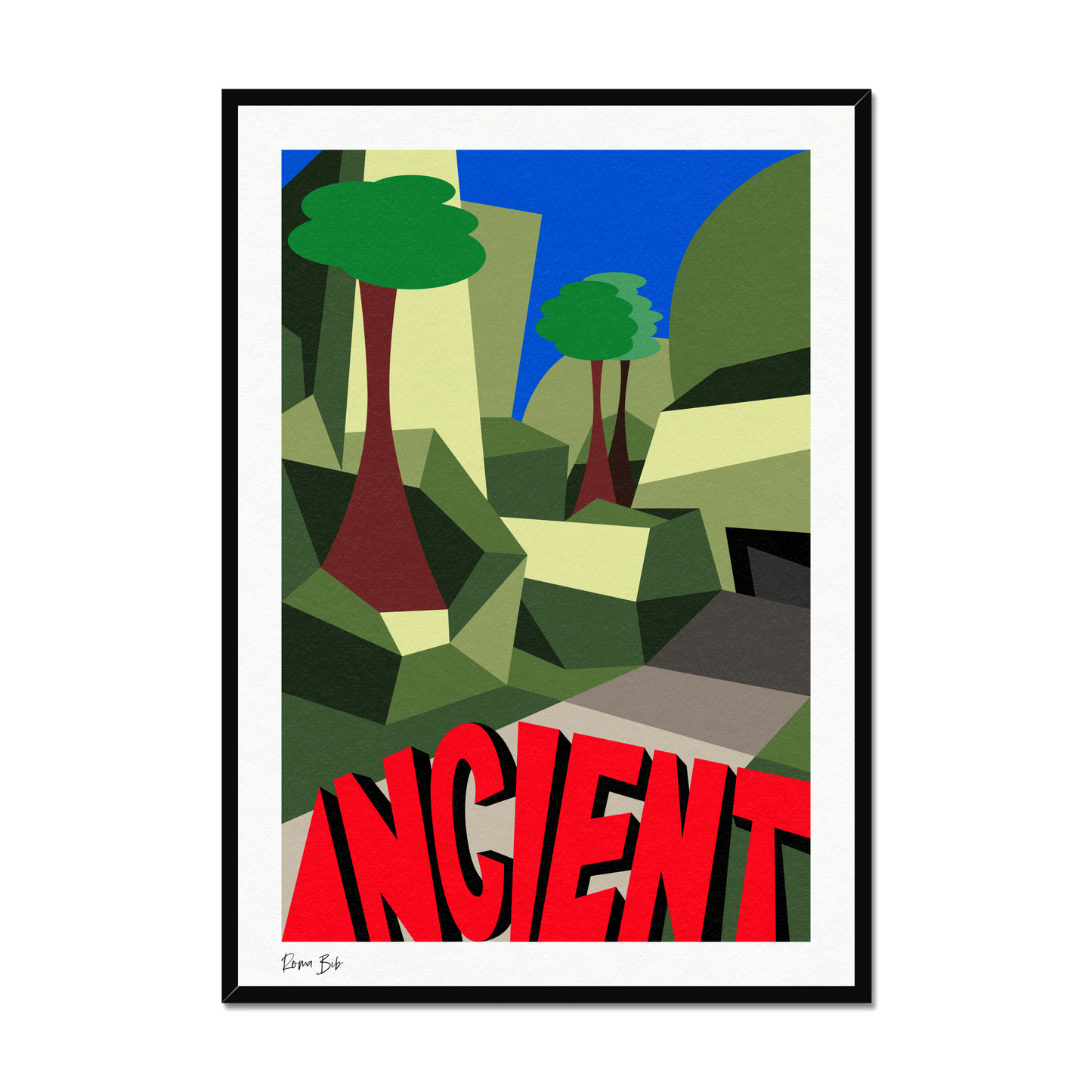 Counter Cubes: Ancient Framed Print
