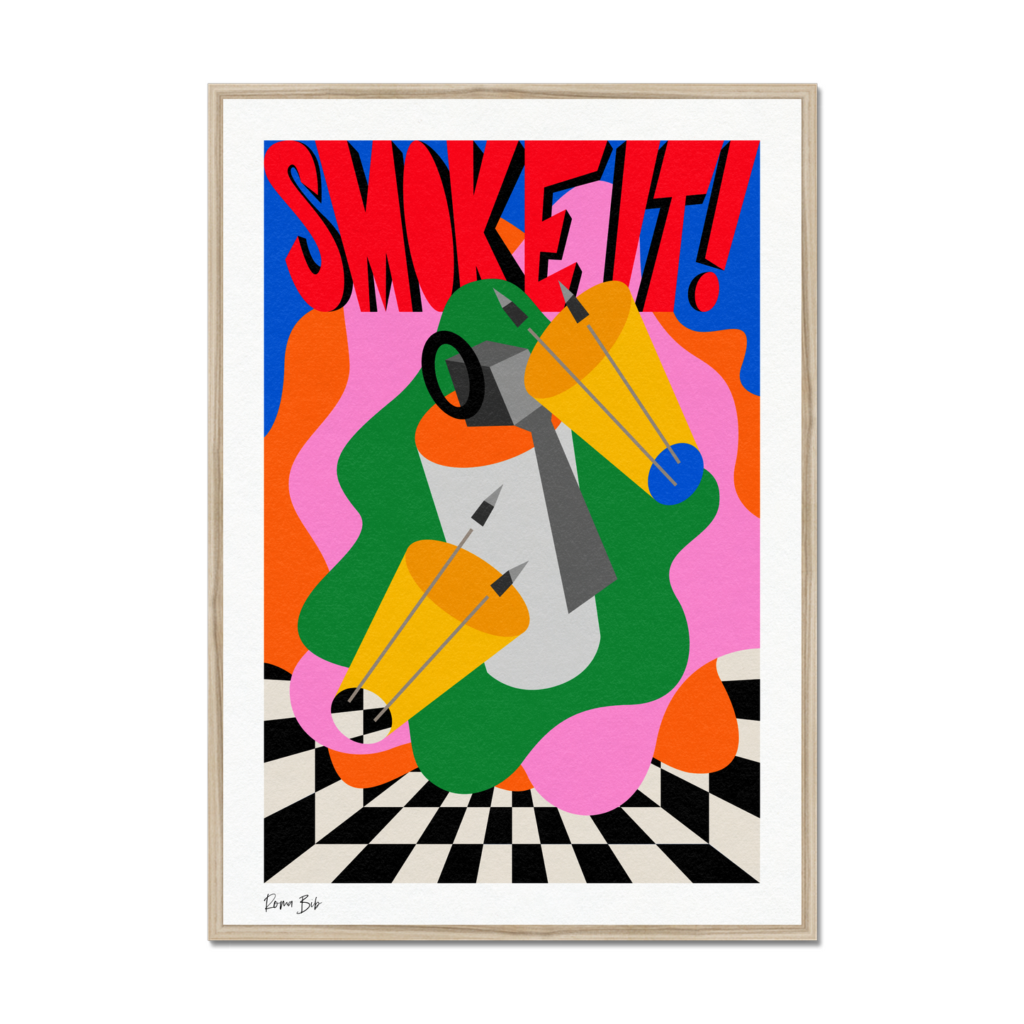 Counter Cubes: Smoke It Framed Print