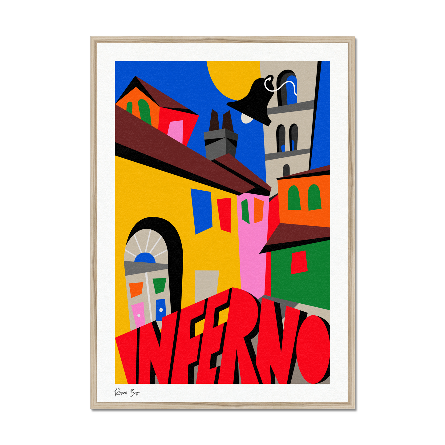 Counter Cubes: Inferno Framed Print