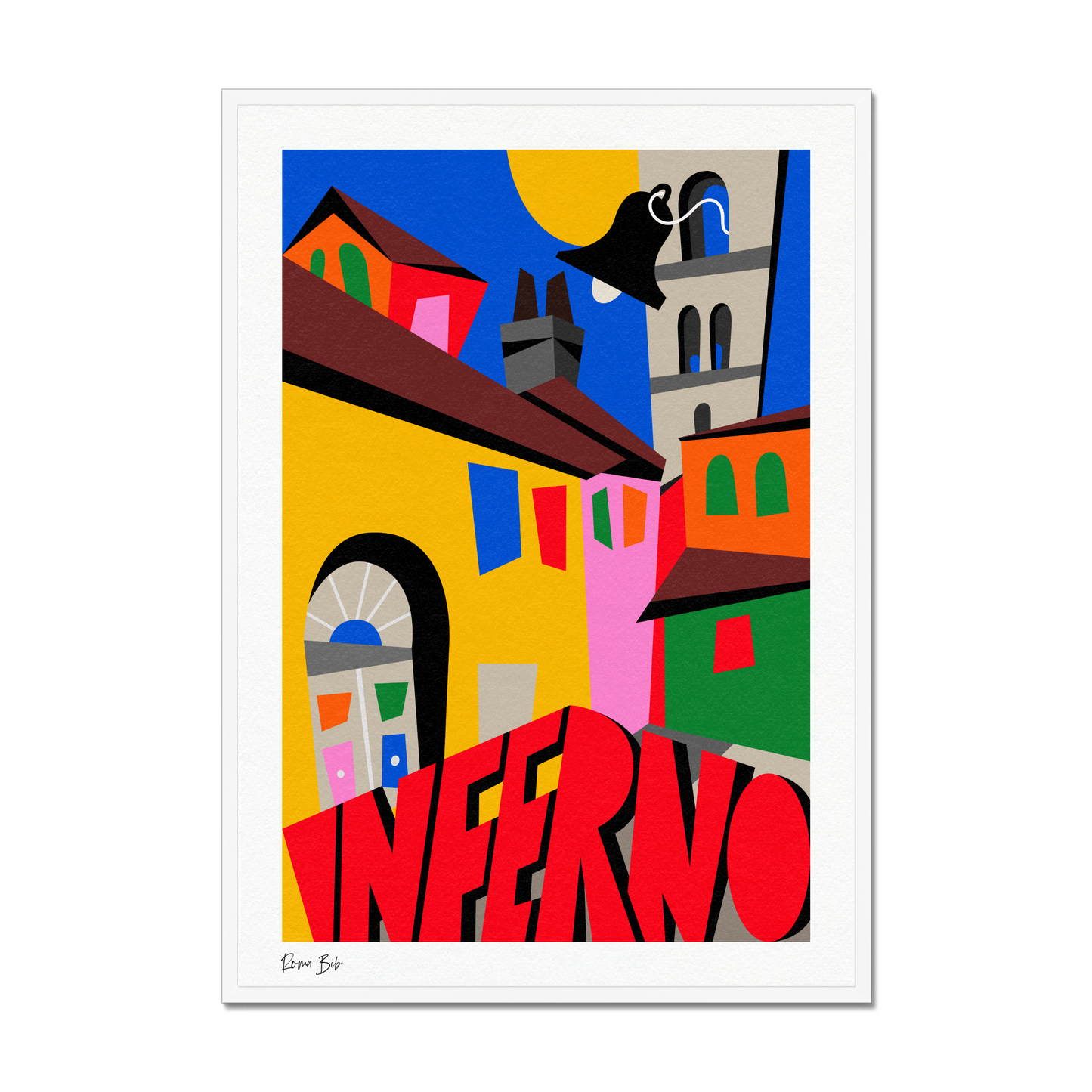 Counter Cubes: Inferno Framed Print