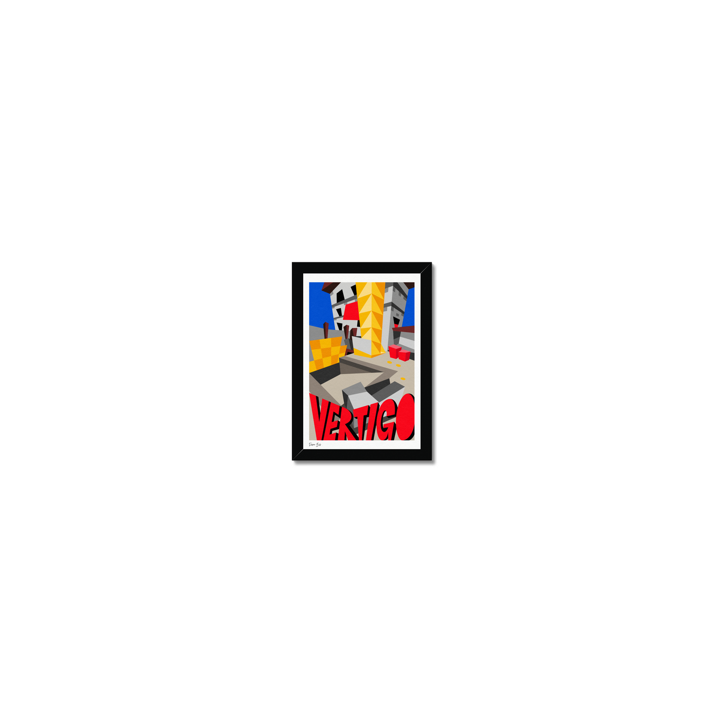 Counter Cubes: Vertigo Framed Print
