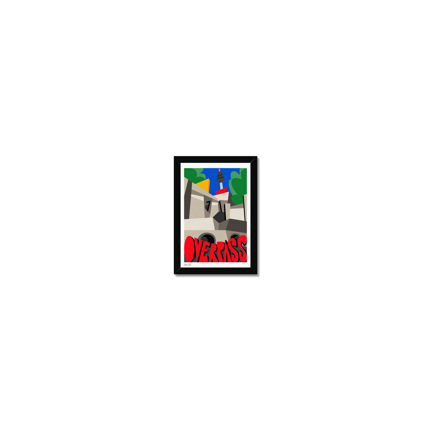 Counter Cubes: Overpass Framed Print