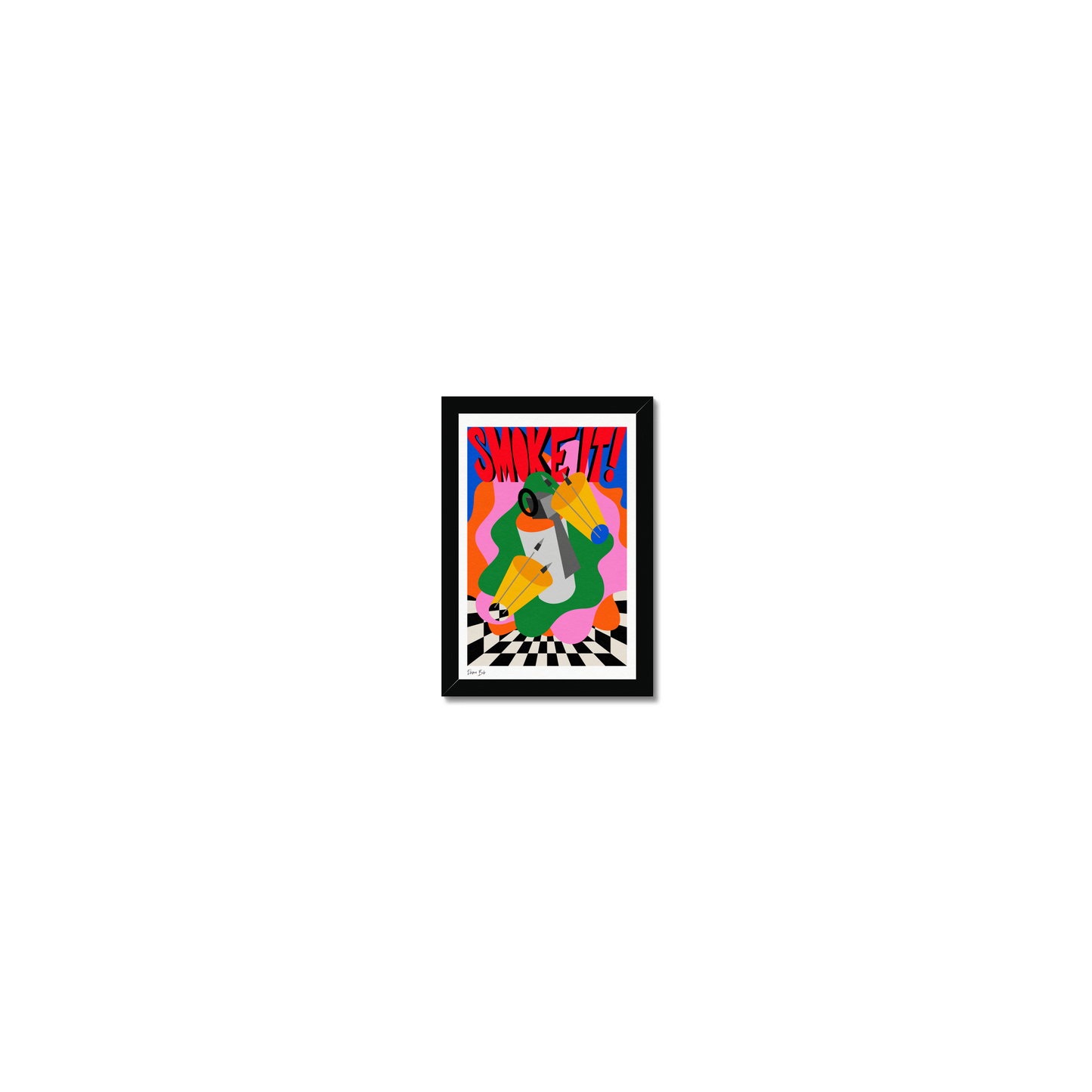 Counter Cubes: Smoke It Framed Print