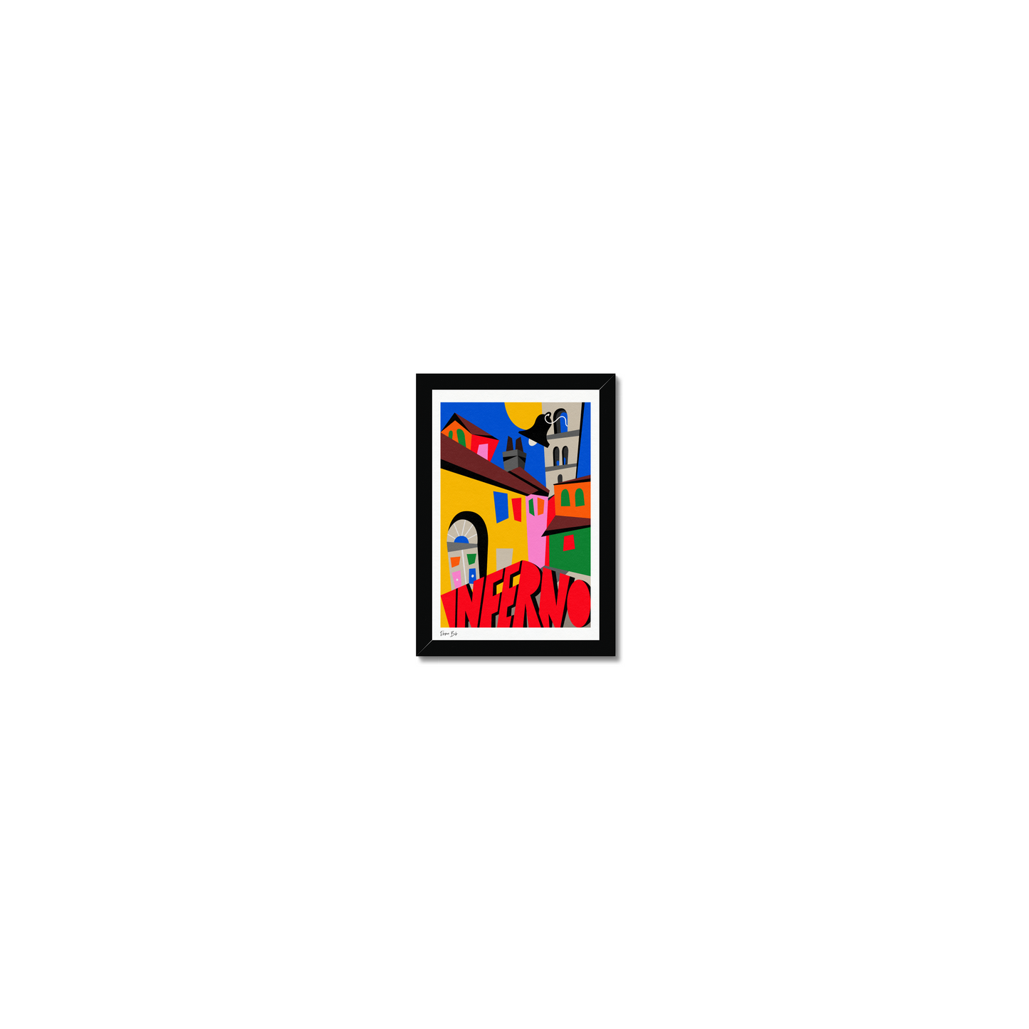 Counter Cubes: Inferno Framed Print