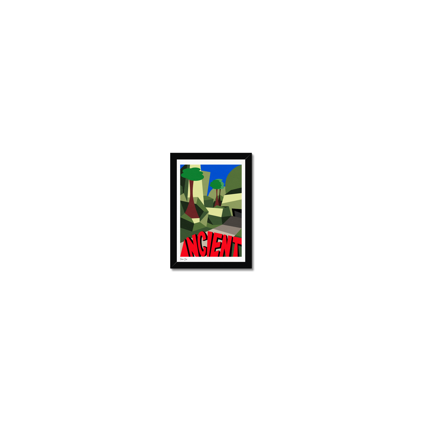 Counter Cubes: Ancient Framed Print