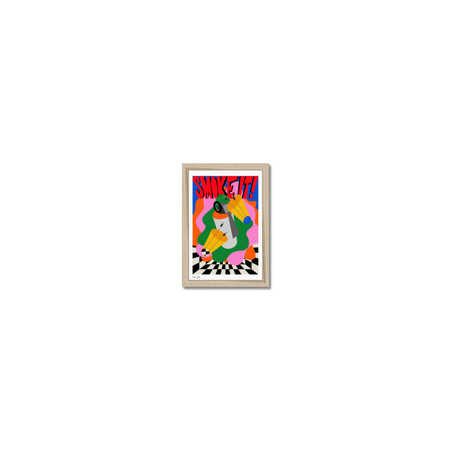 Counter Cubes: Smoke It Framed Print
