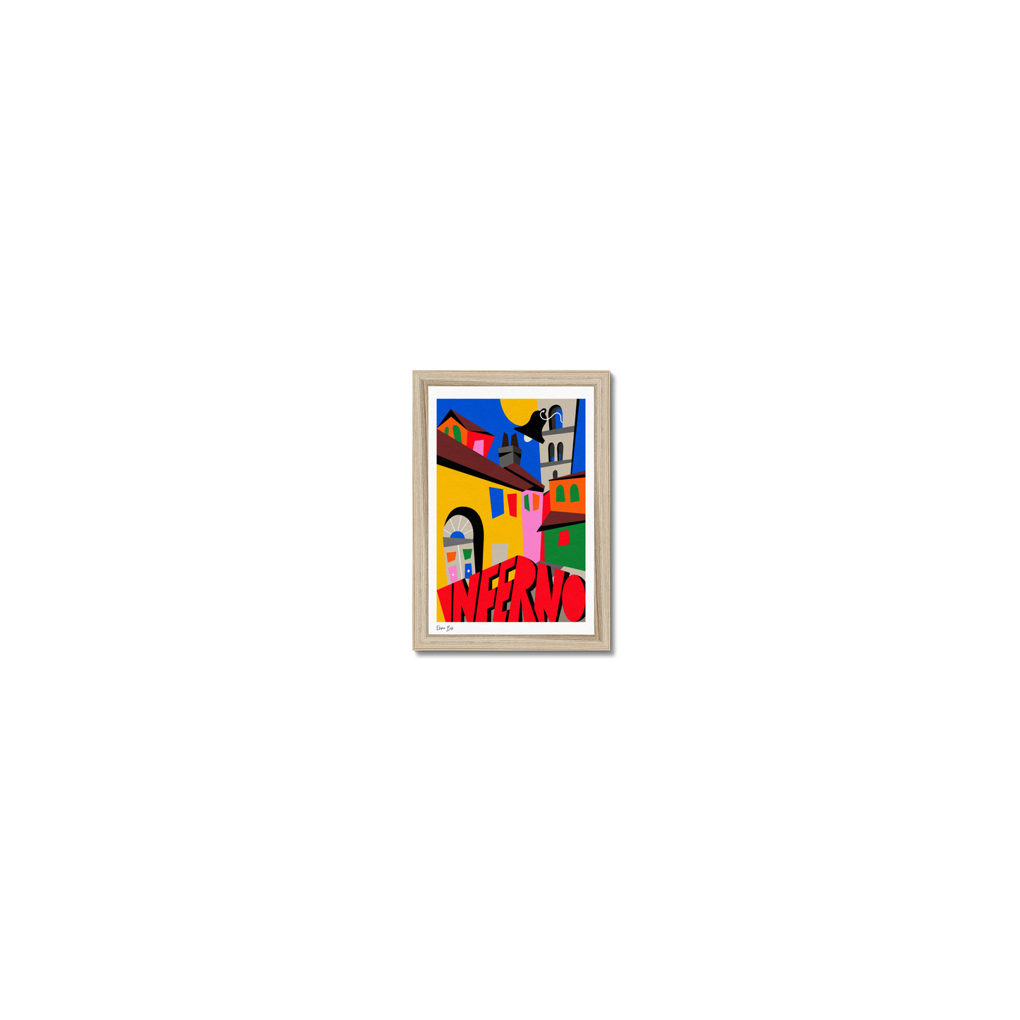 Counter Cubes: Inferno Framed Print