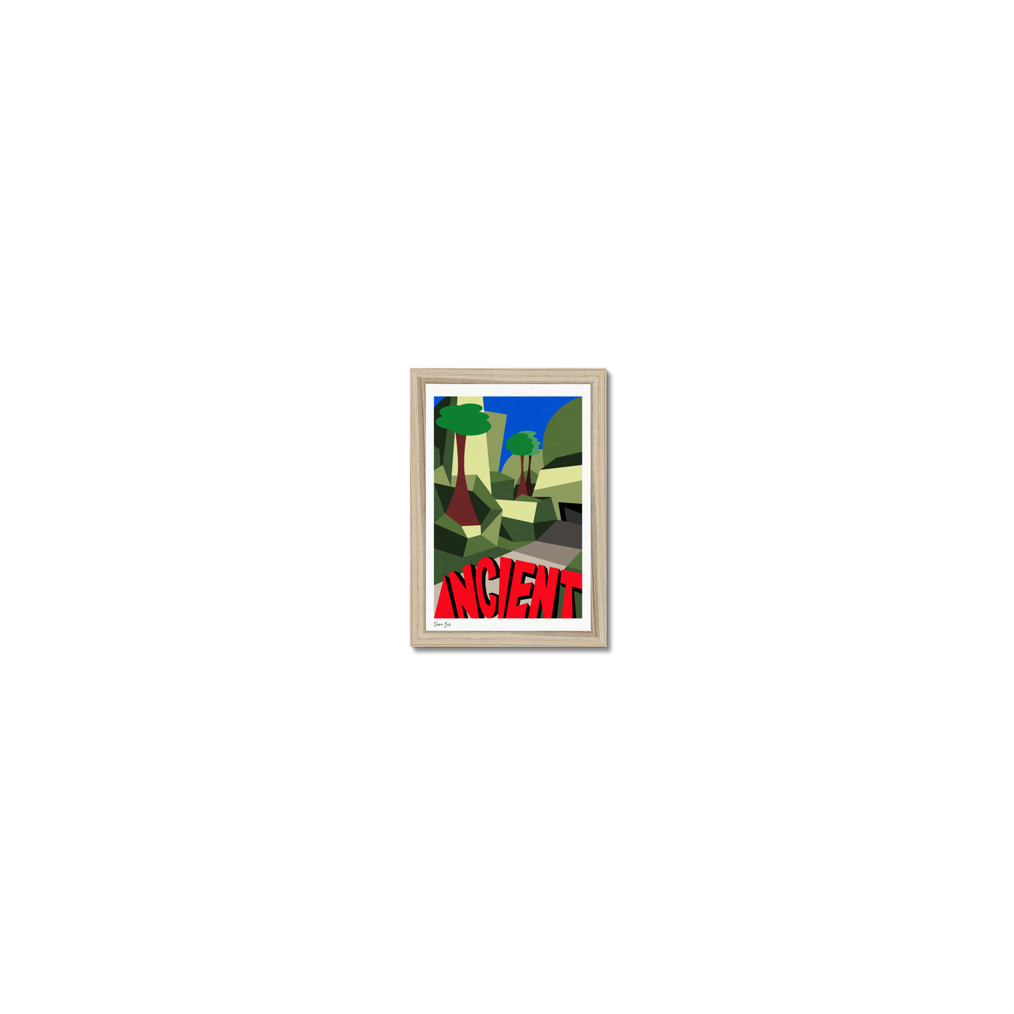 Counter Cubes: Ancient Framed Print