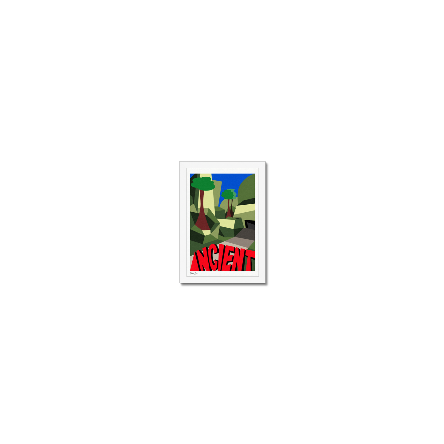 Counter Cubes: Ancient Framed Print