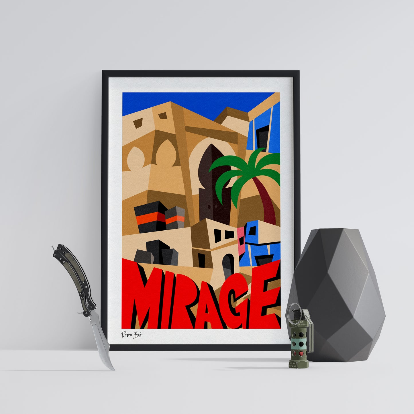 Counter Cubes: Mirage Framed Print