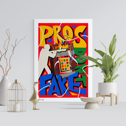 Counter Cubes: Pro's Don't Fake Fine Art Print