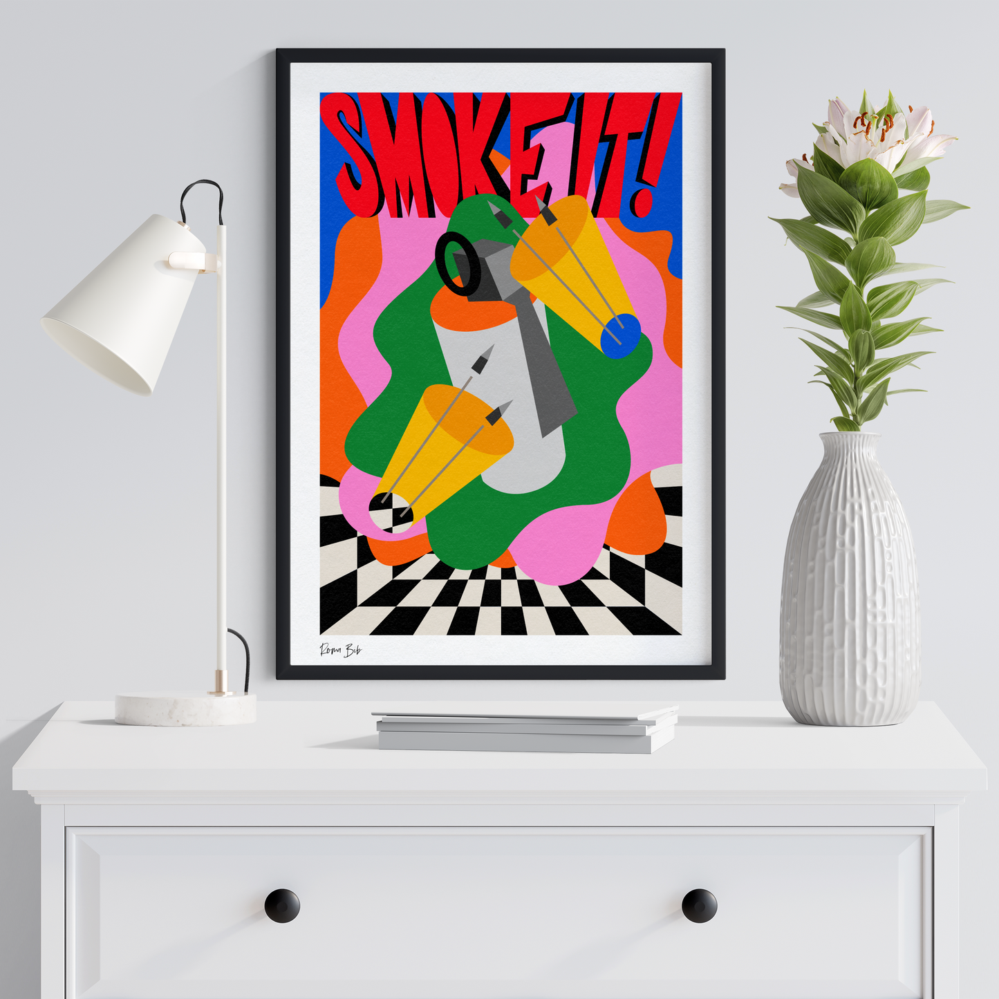 Counter Cubes: Smoke It Framed Print