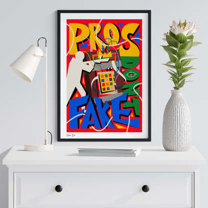 Counter Cubes: Pro's Don't Fake Framed Print