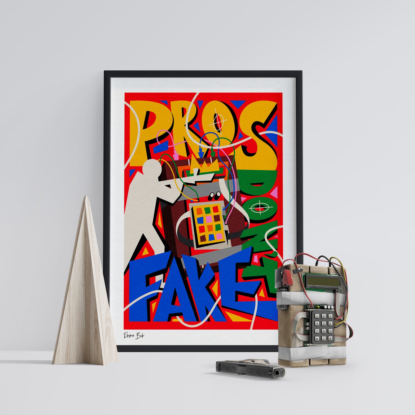 Counter Cubes: Pro's Don't Fake Framed Print