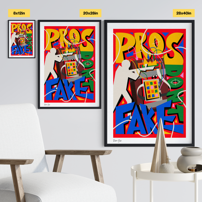 Counter Cubes: Pro's Don't Fake Framed Print