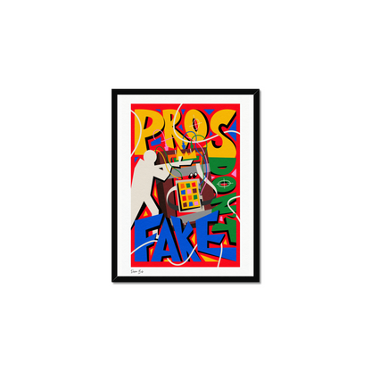 Counter Cubes: Pro's Don't Fake Framed Print