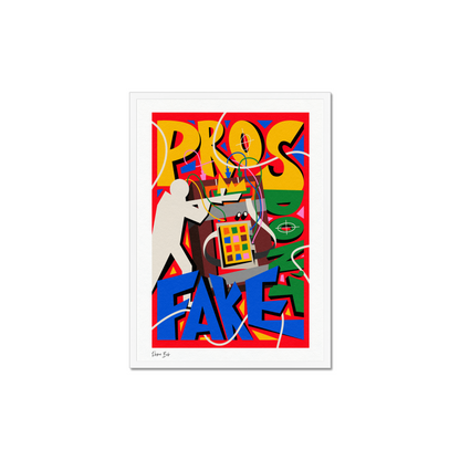 Counter Cubes: Pro's Don't Fake Framed Print