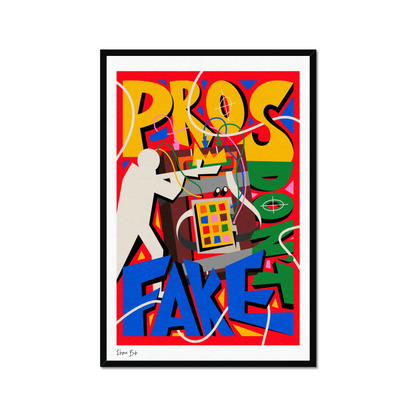 Counter Cubes: Pro's Don't Fake Framed Print