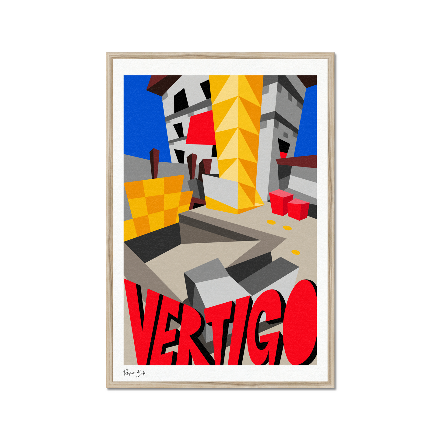 Counter Cubes: Vertigo Framed Print