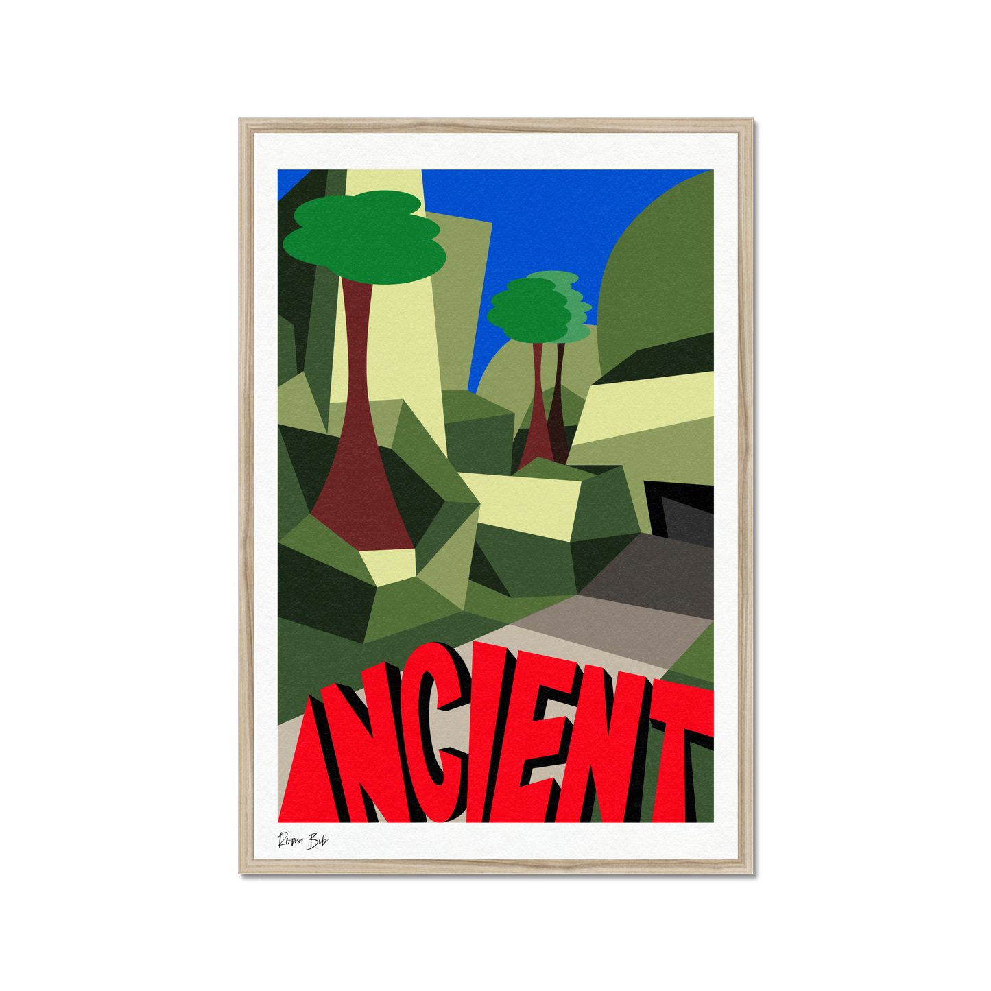 Counter Cubes: Ancient Framed Print
