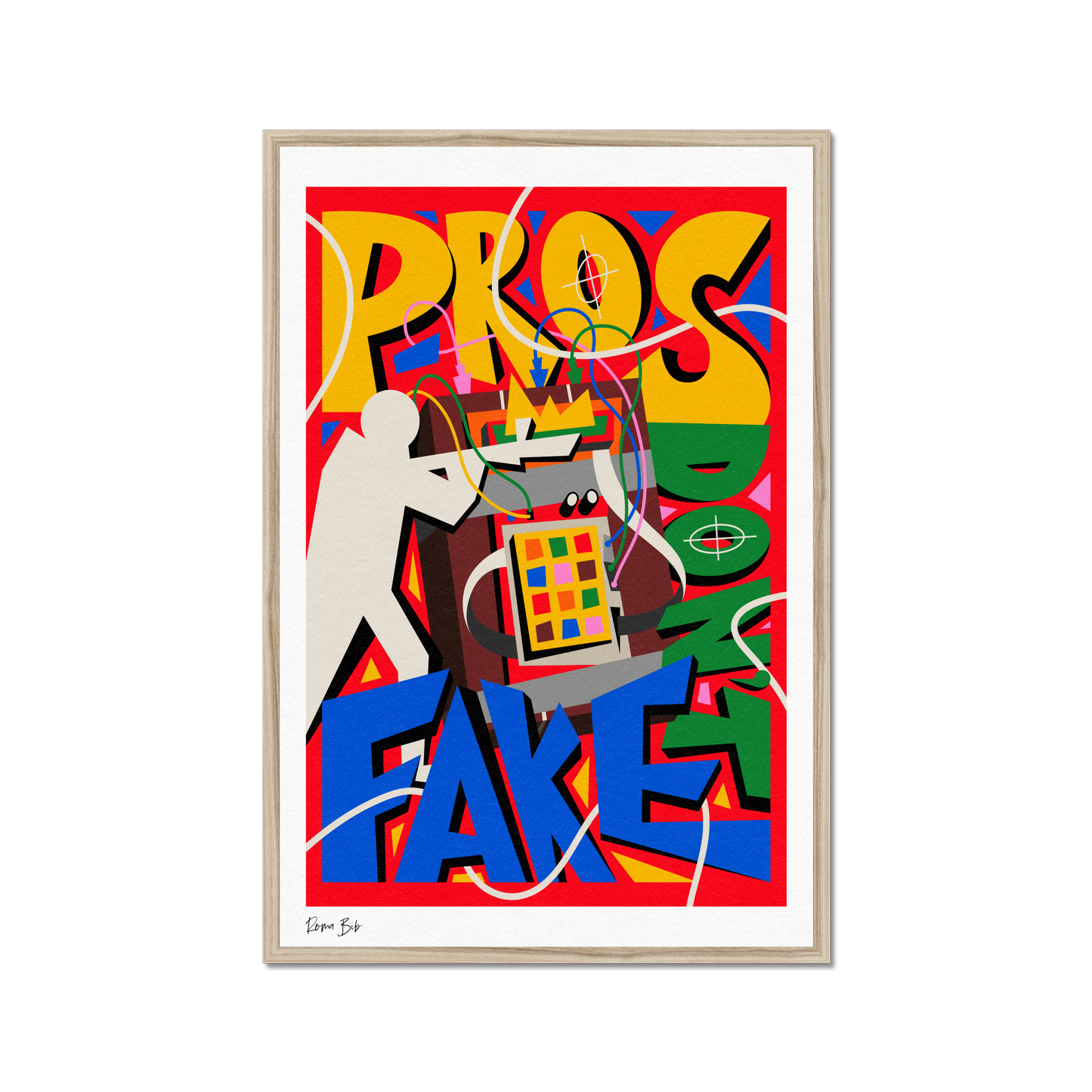 Counter Cubes: Pro's Don't Fake Framed Print