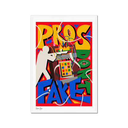 Counter Cubes: Pro's Don't Fake Framed Print