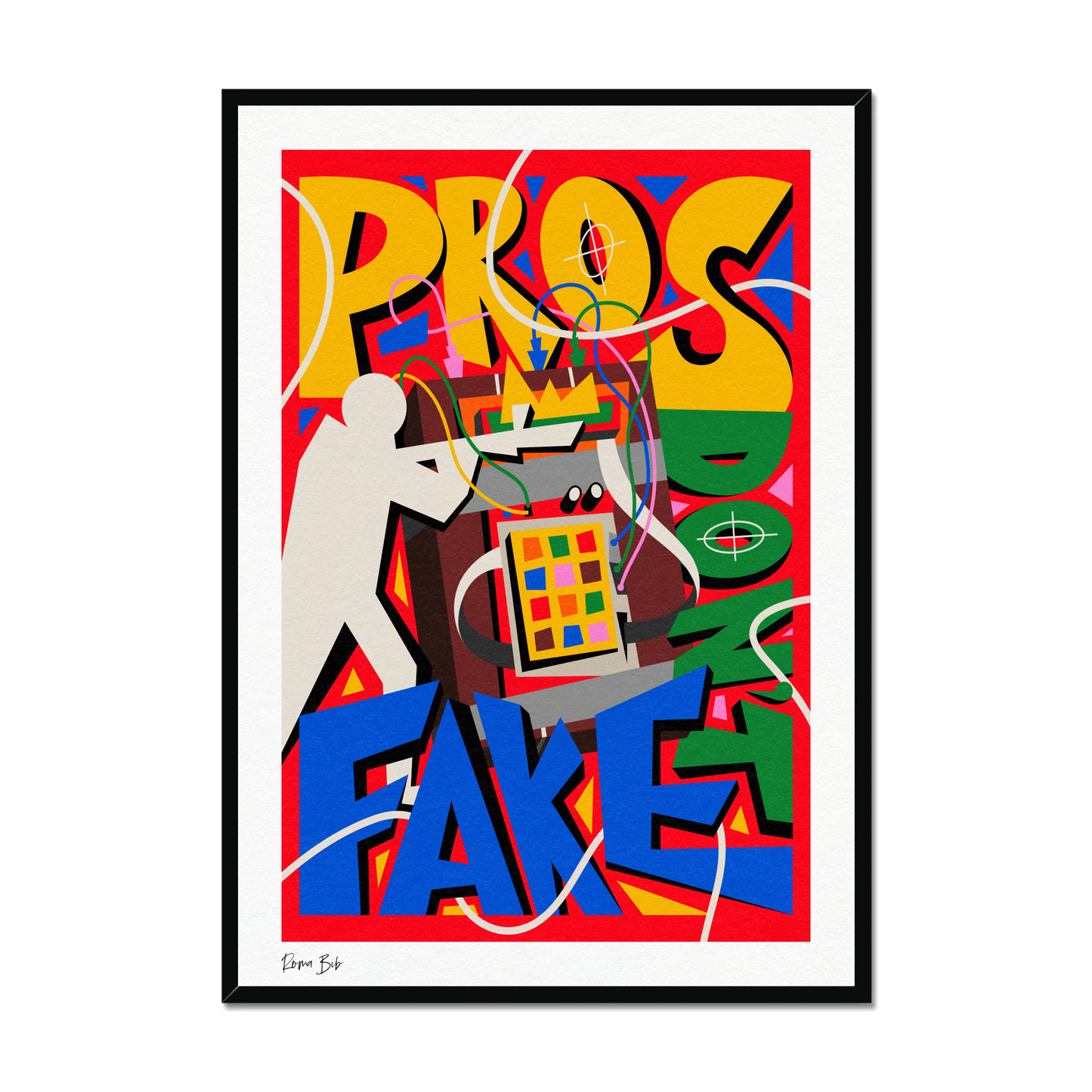 Counter Cubes: Pro's Don't Fake Framed Print