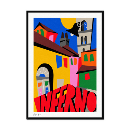 Counter Cubes: Inferno Framed Print