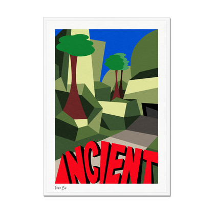 Counter Cubes: Ancient Framed Print