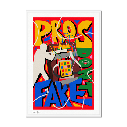 Counter Cubes: Pro's Don't Fake Framed Print